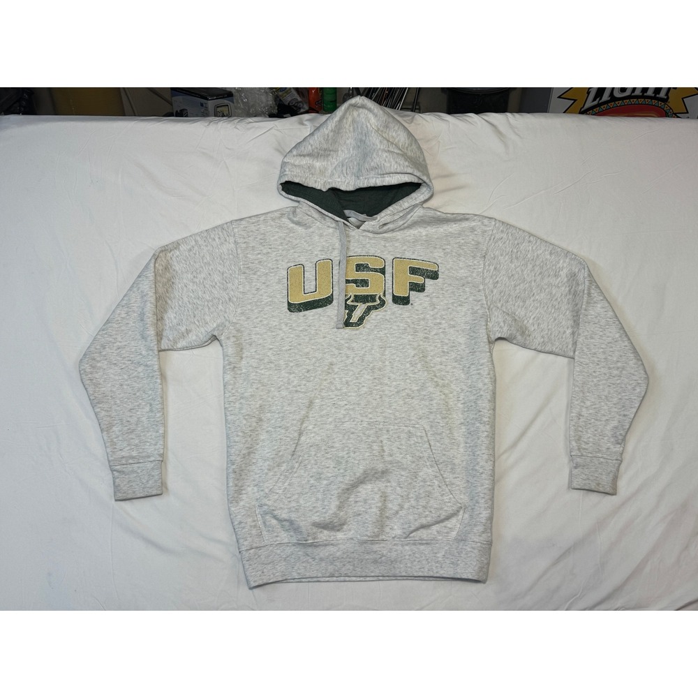 Knights Apparel USF Bulls Hoodie Mens Medium Gray Heather Sweatshirt NCAA